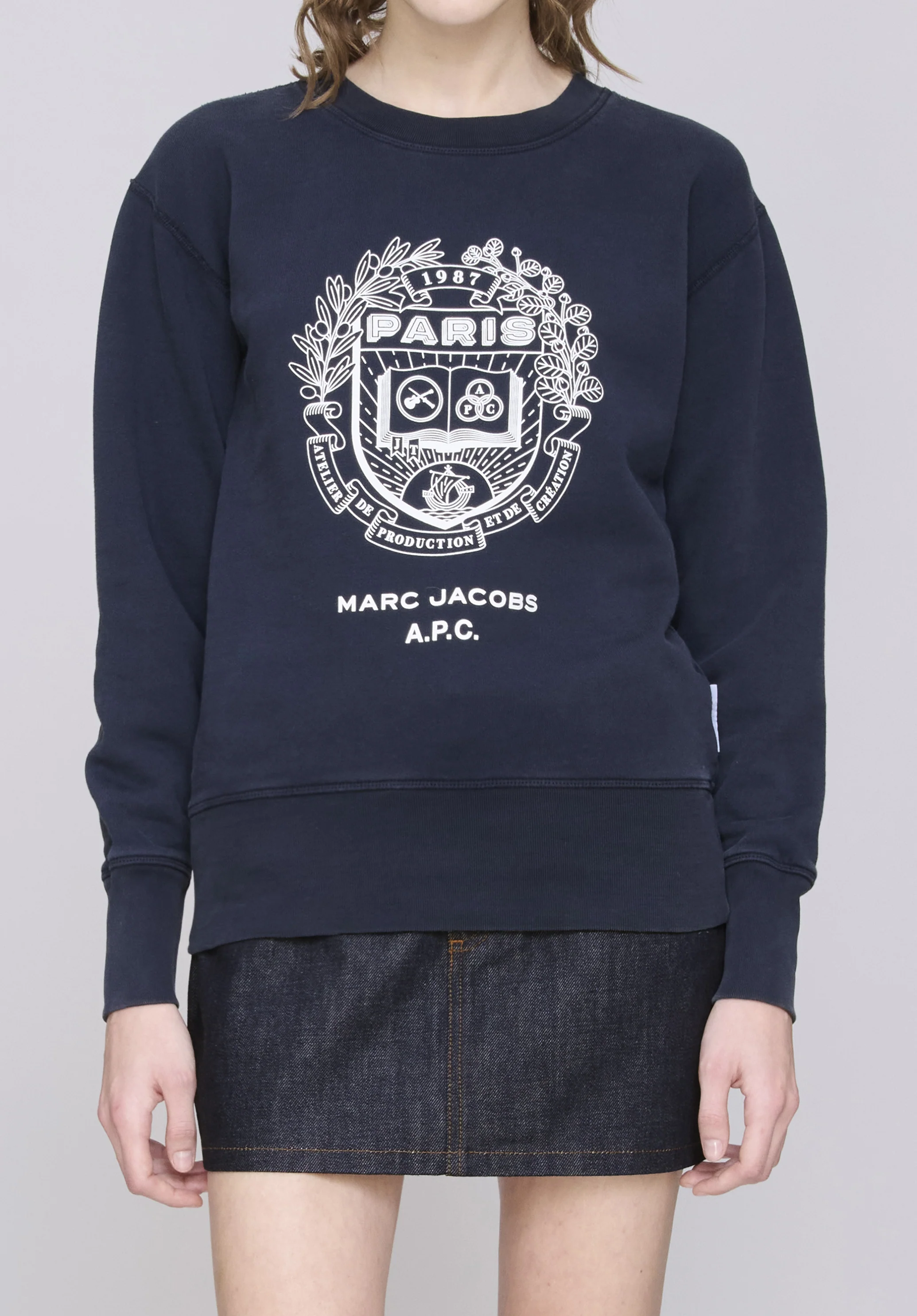 A.P.C. x Marc Jacobs. The Shrunken Paris Crewneck - Image 4