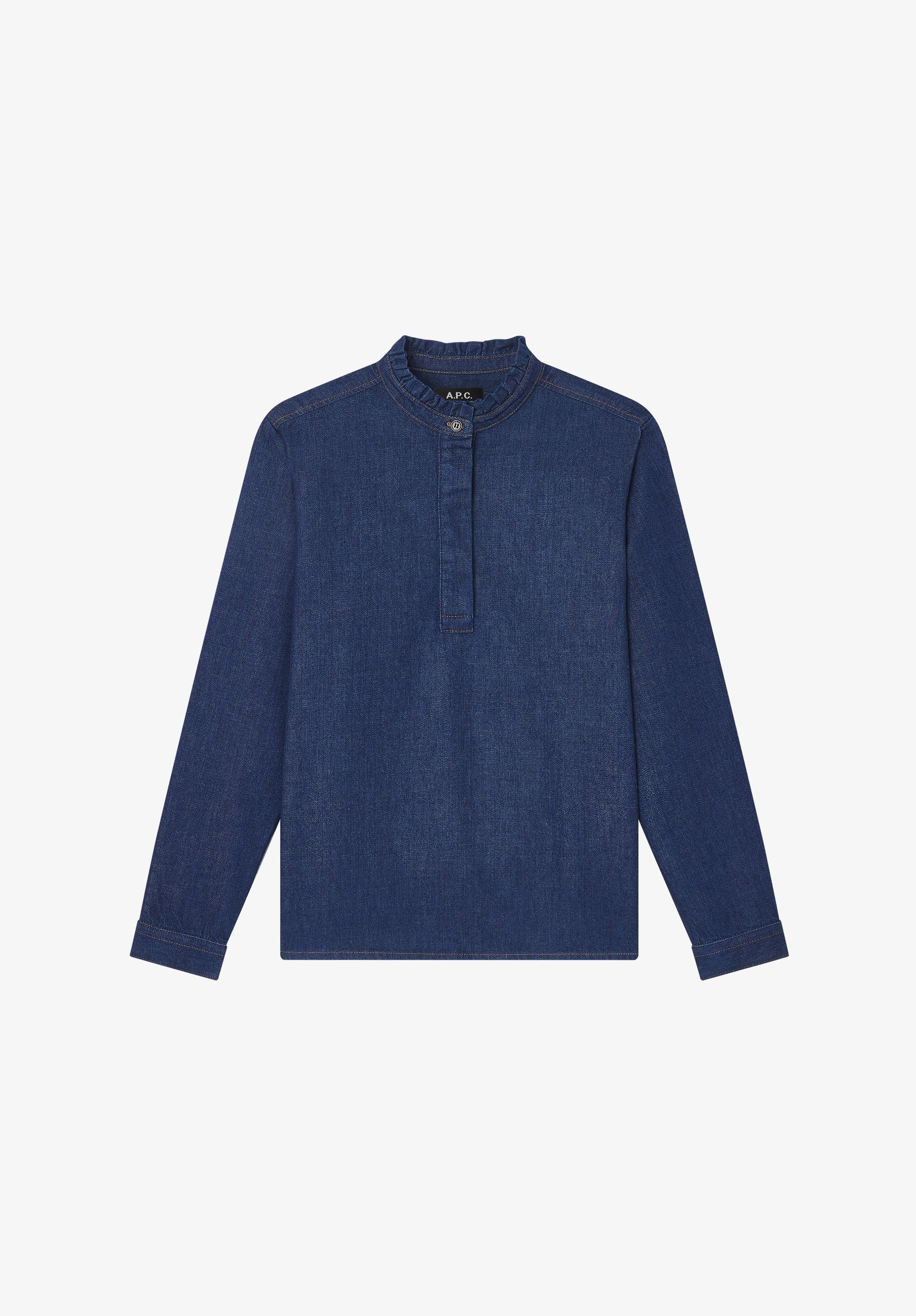 Blouse col à volant