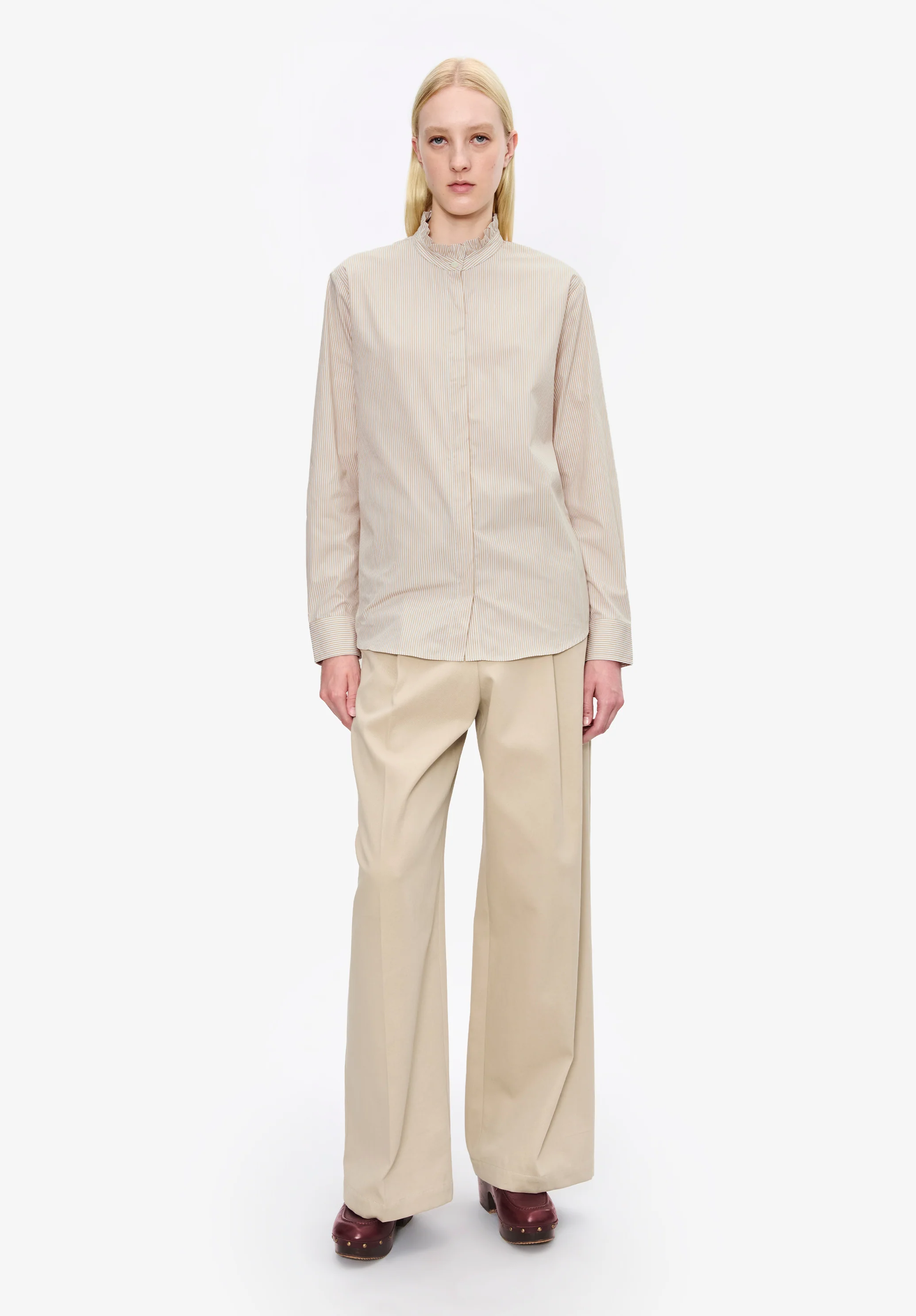 Blouse rayée col à volant - Image 2