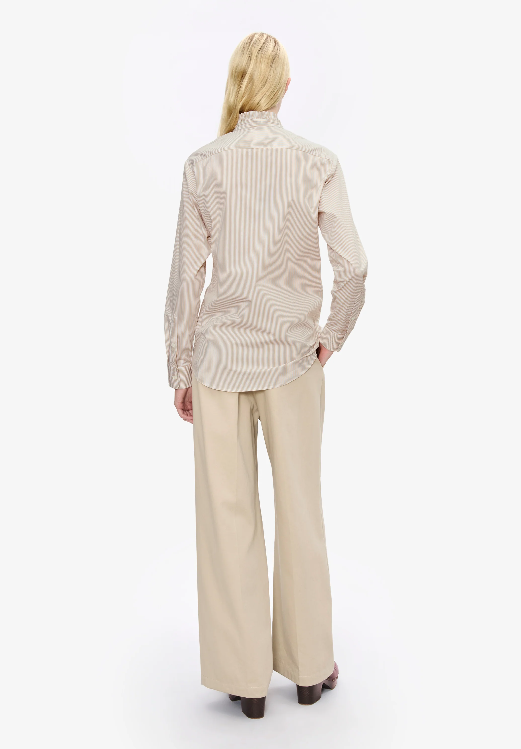 Blouse rayée col à volant - Image 3