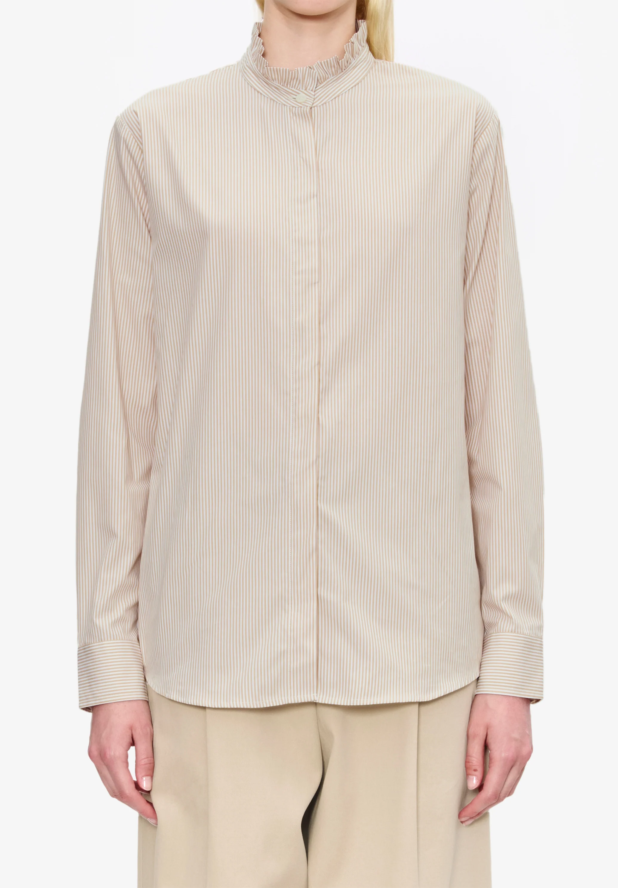 Blouse rayée col à volant - Image 4