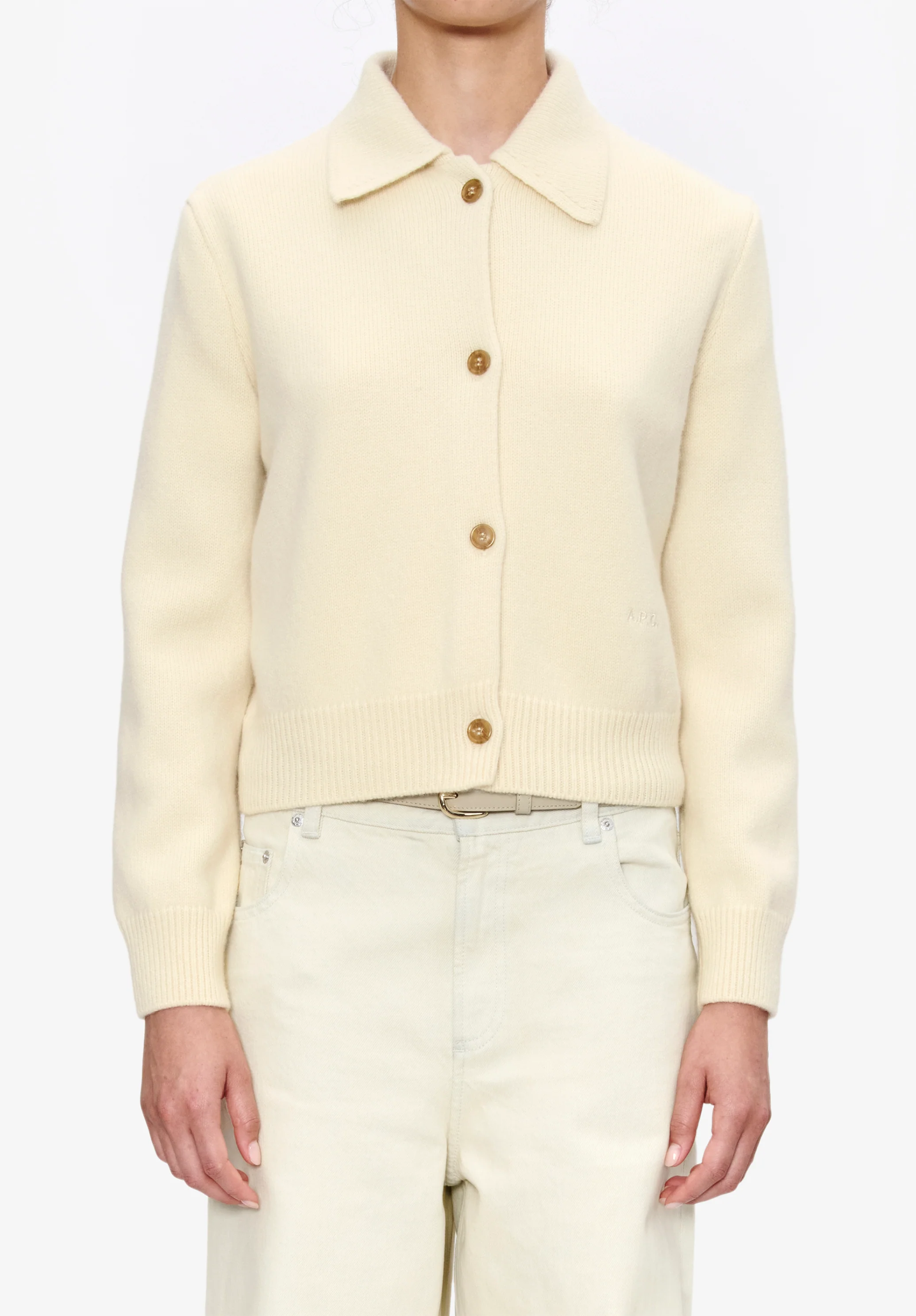 Cardigan polo uni - Image 4