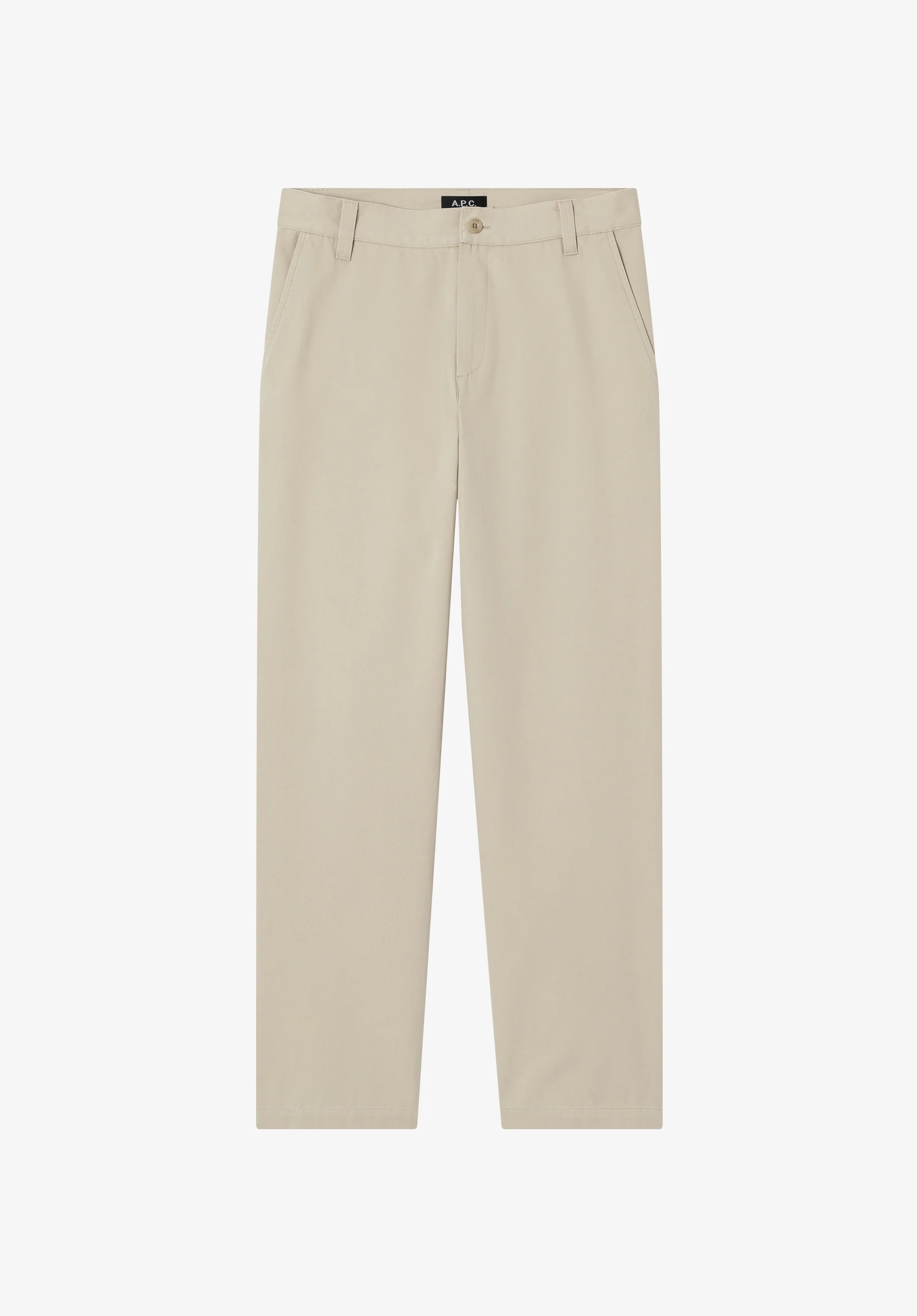 Chino droit ajusté en gabardine