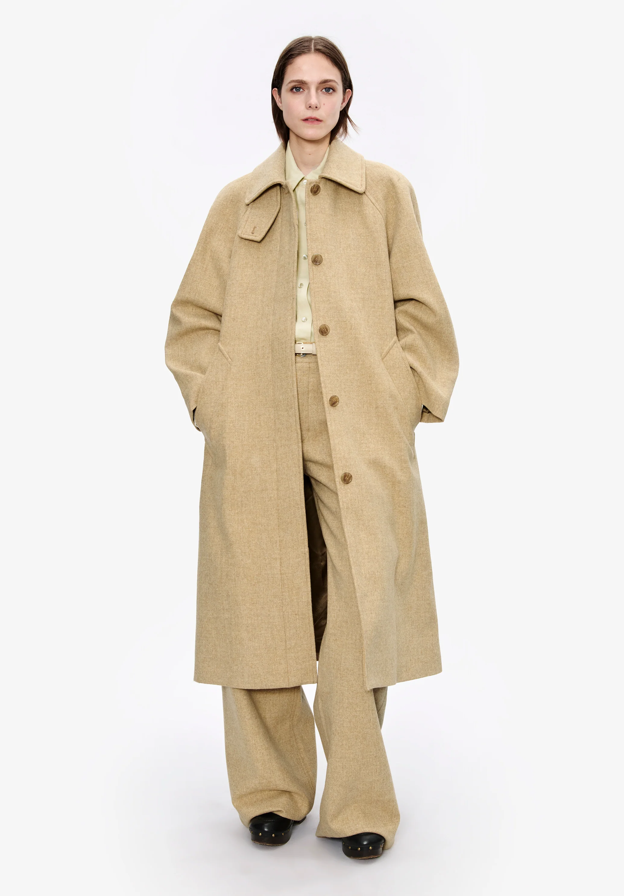 Manteau uni manches raglan - Image 2