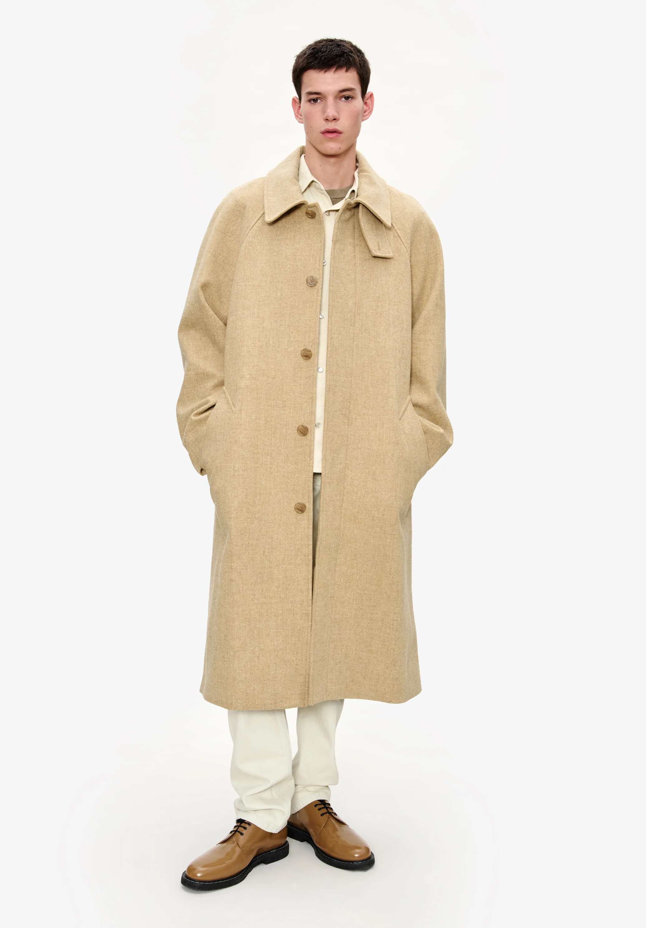 Manteau uni manches raglan - Image 2