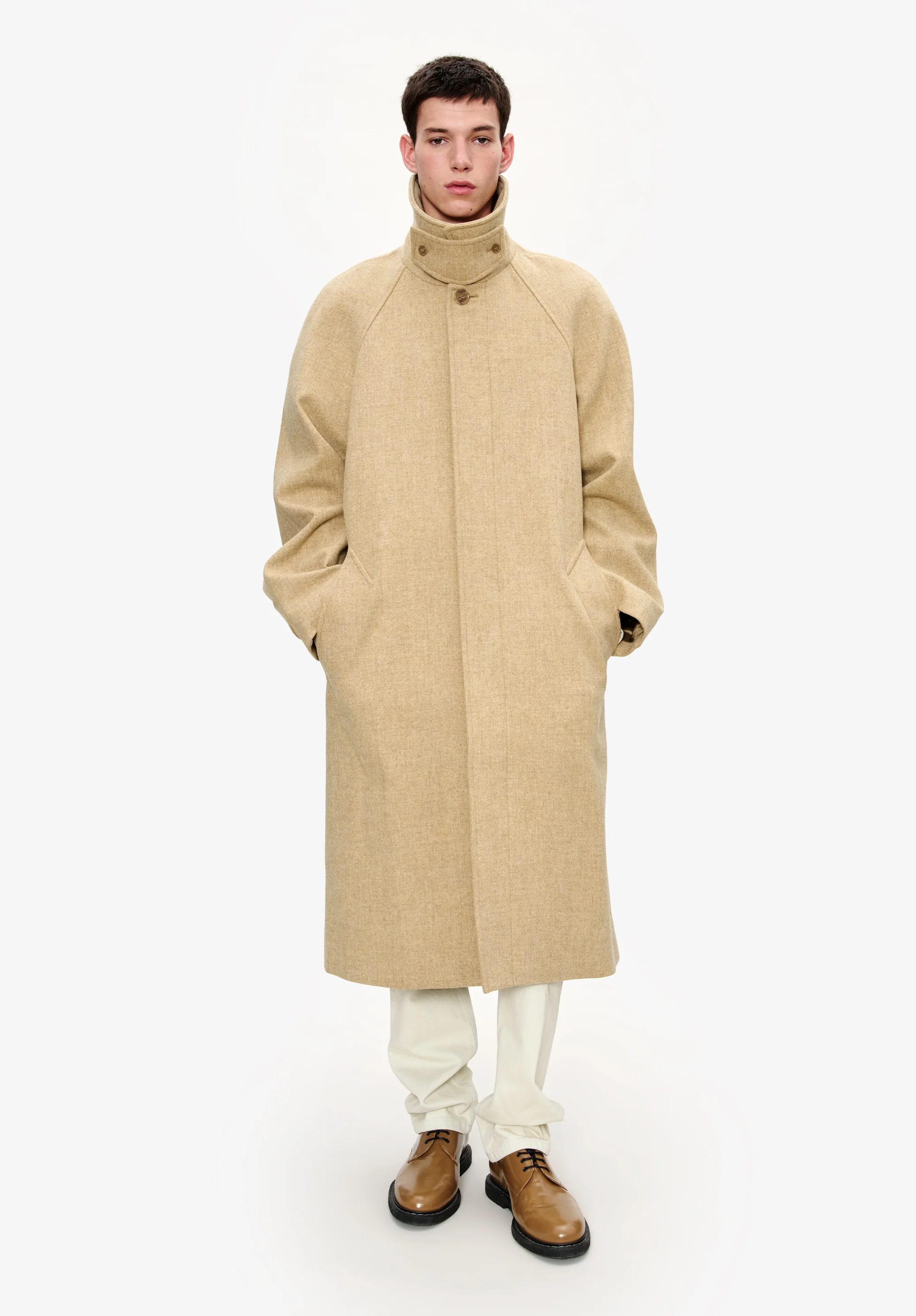 Manteau uni manches raglan - Image 3