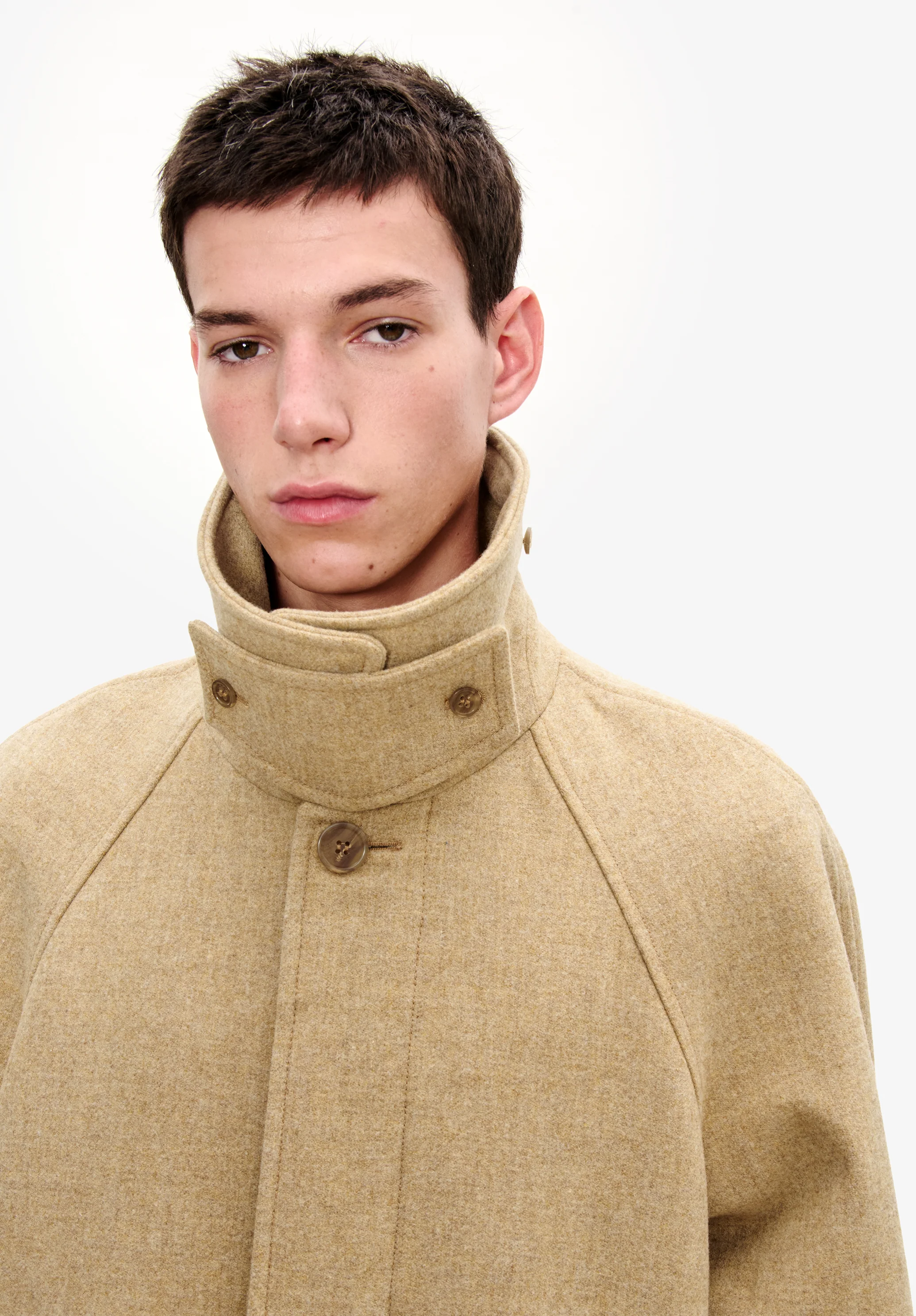 Manteau uni manches raglan - Image 4