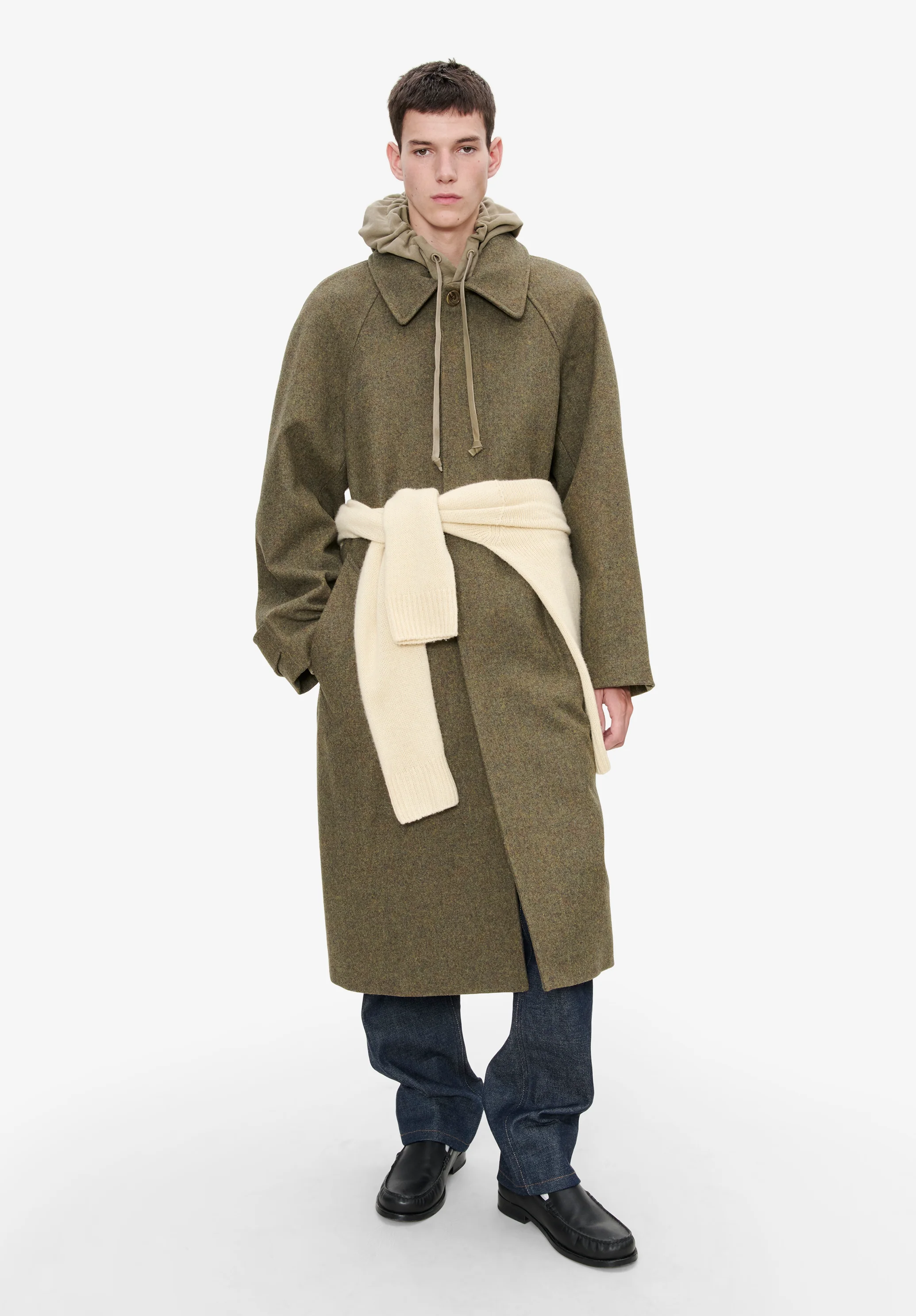 Manteau uni manches raglan - Image 6