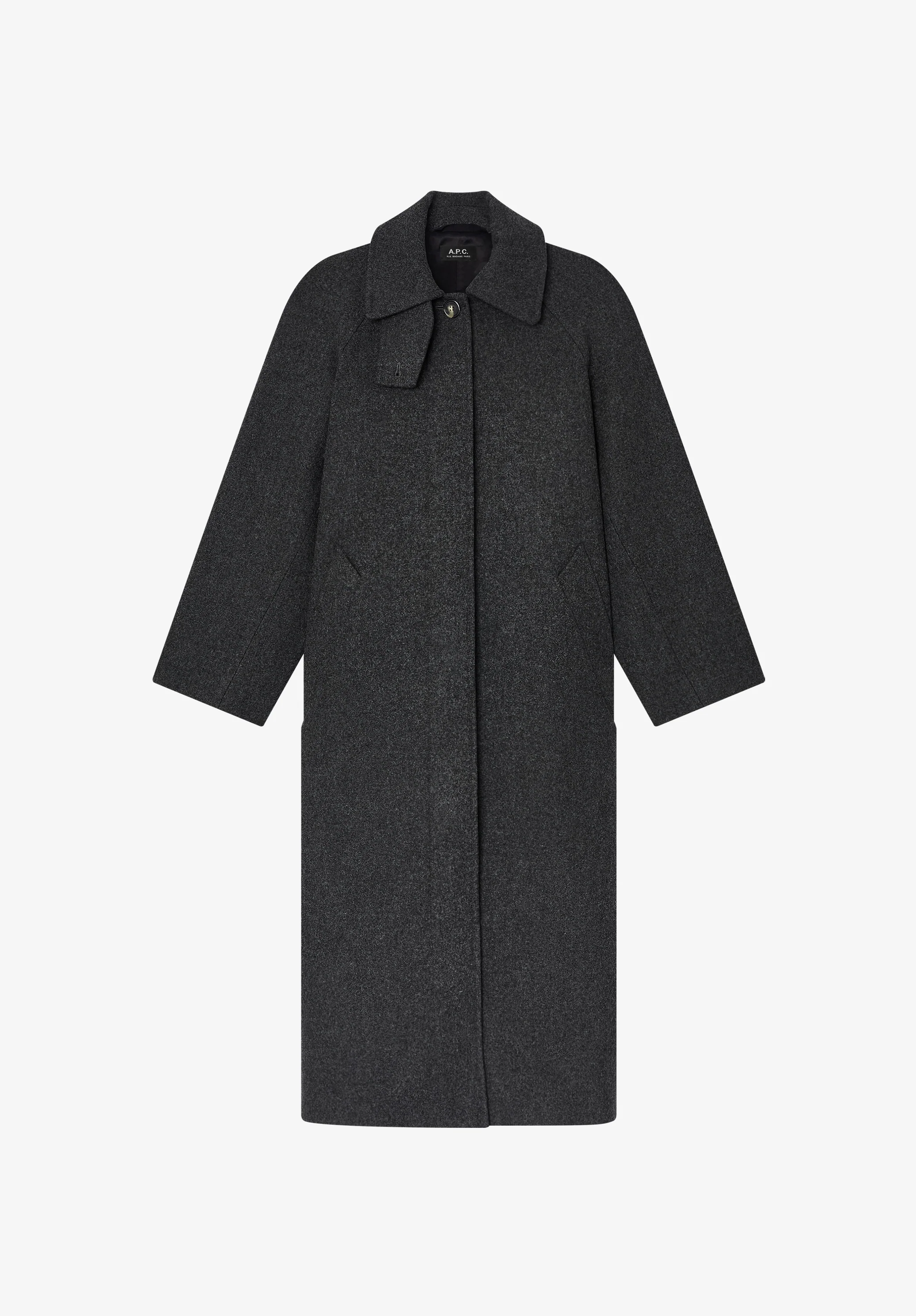 Manteau uni manches raglan