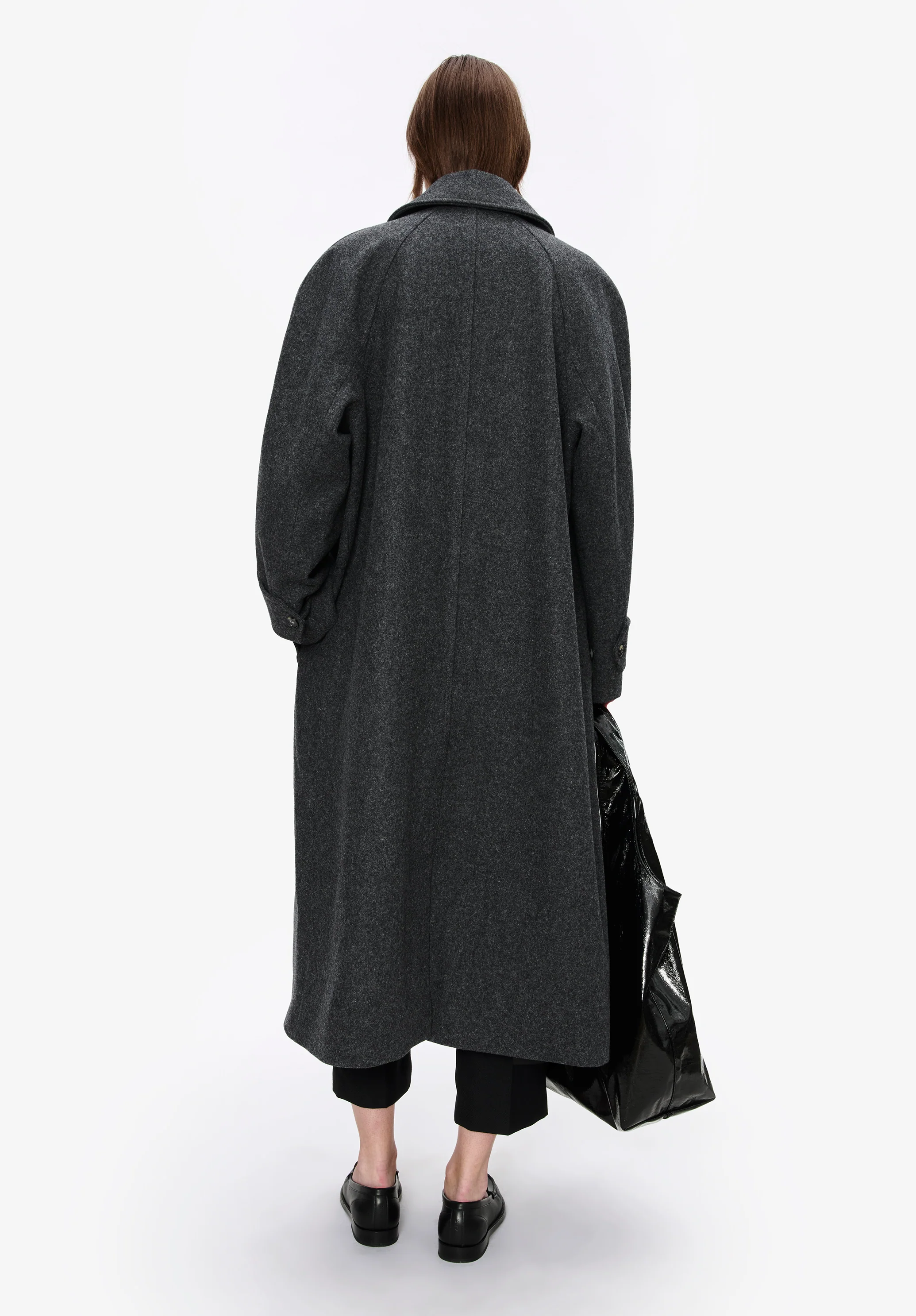 Manteau uni manches raglan - Image 3