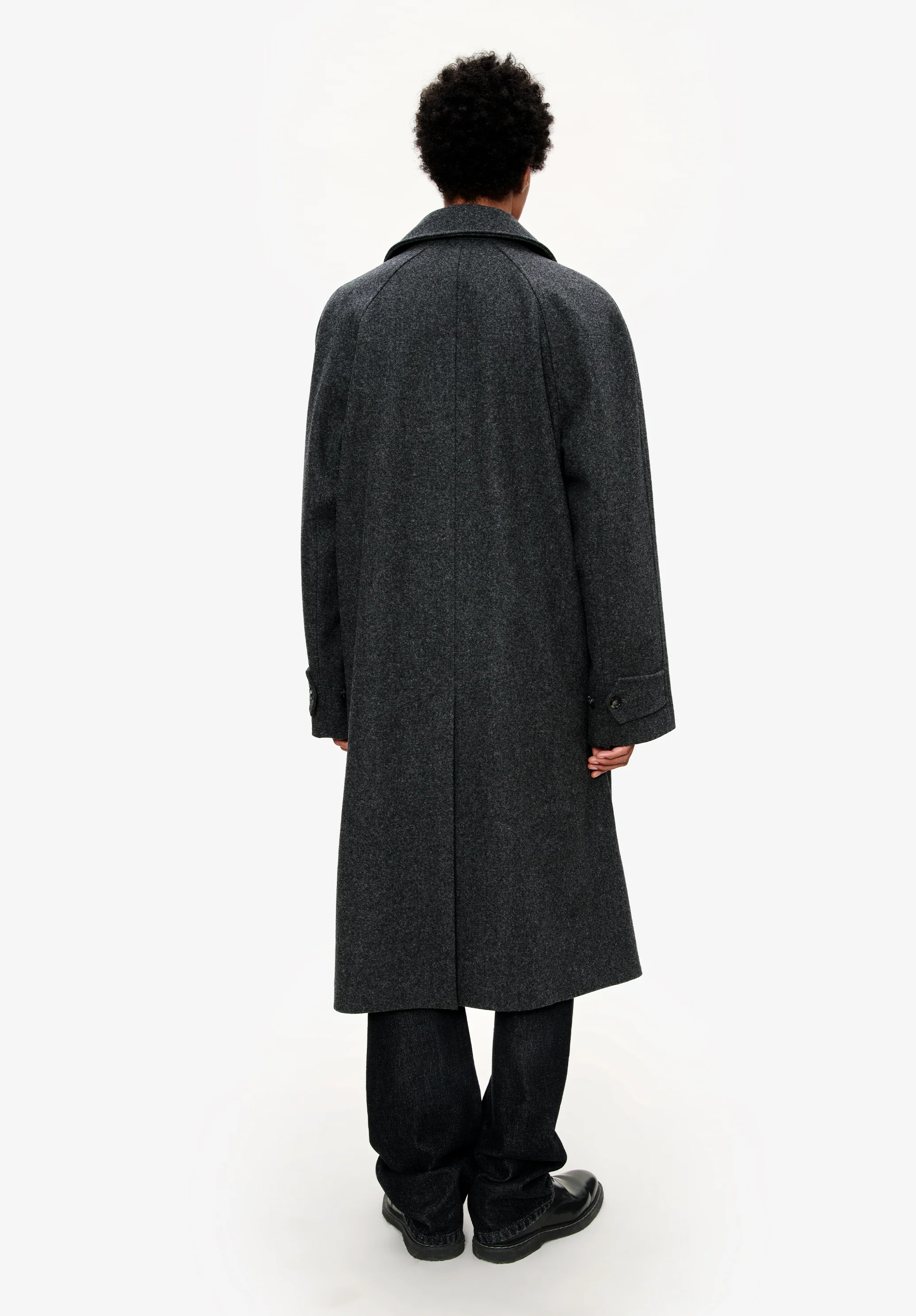 Manteau uni manches raglan - Image 3