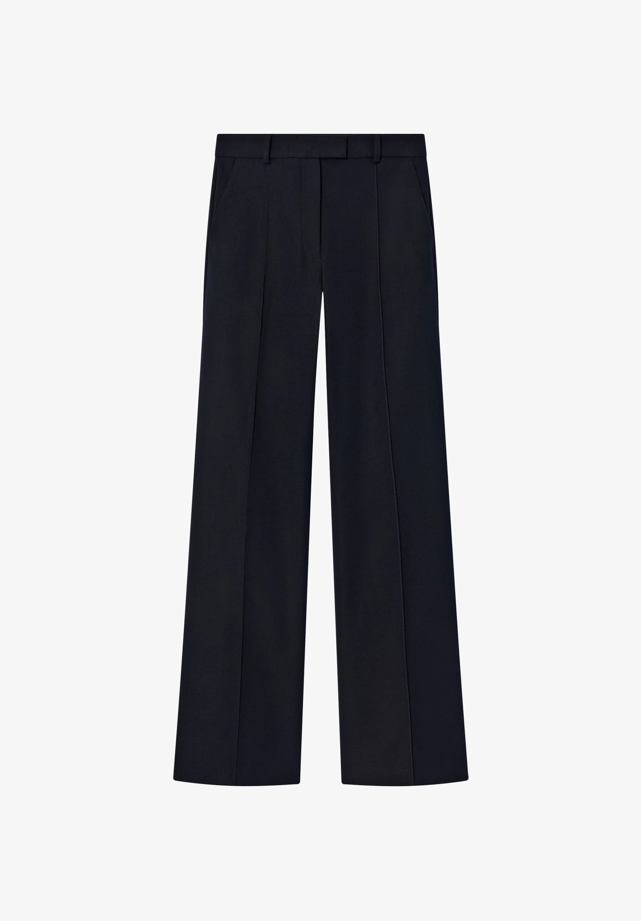 Pantalon droit à plis
