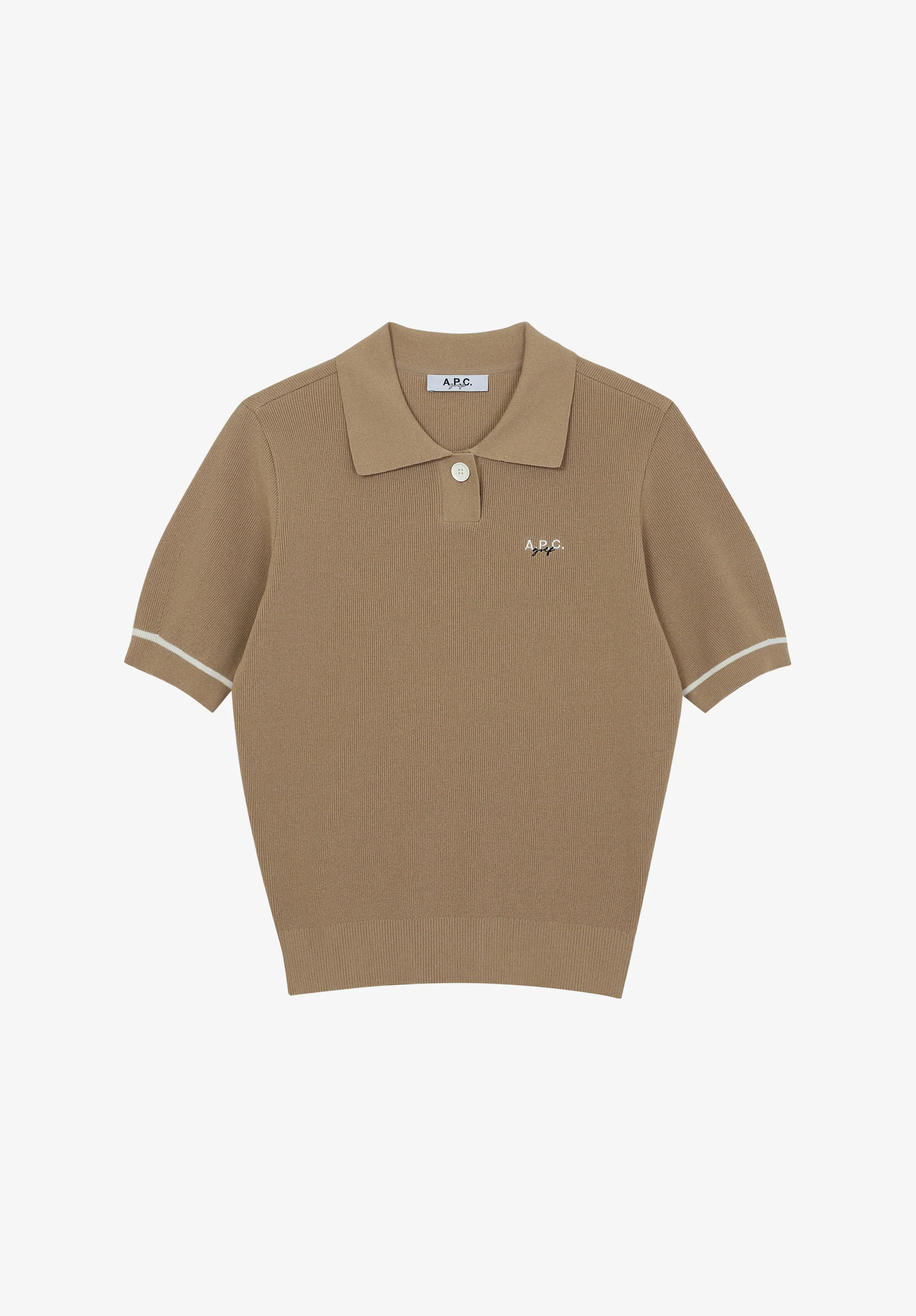 Polo à col contrasté
