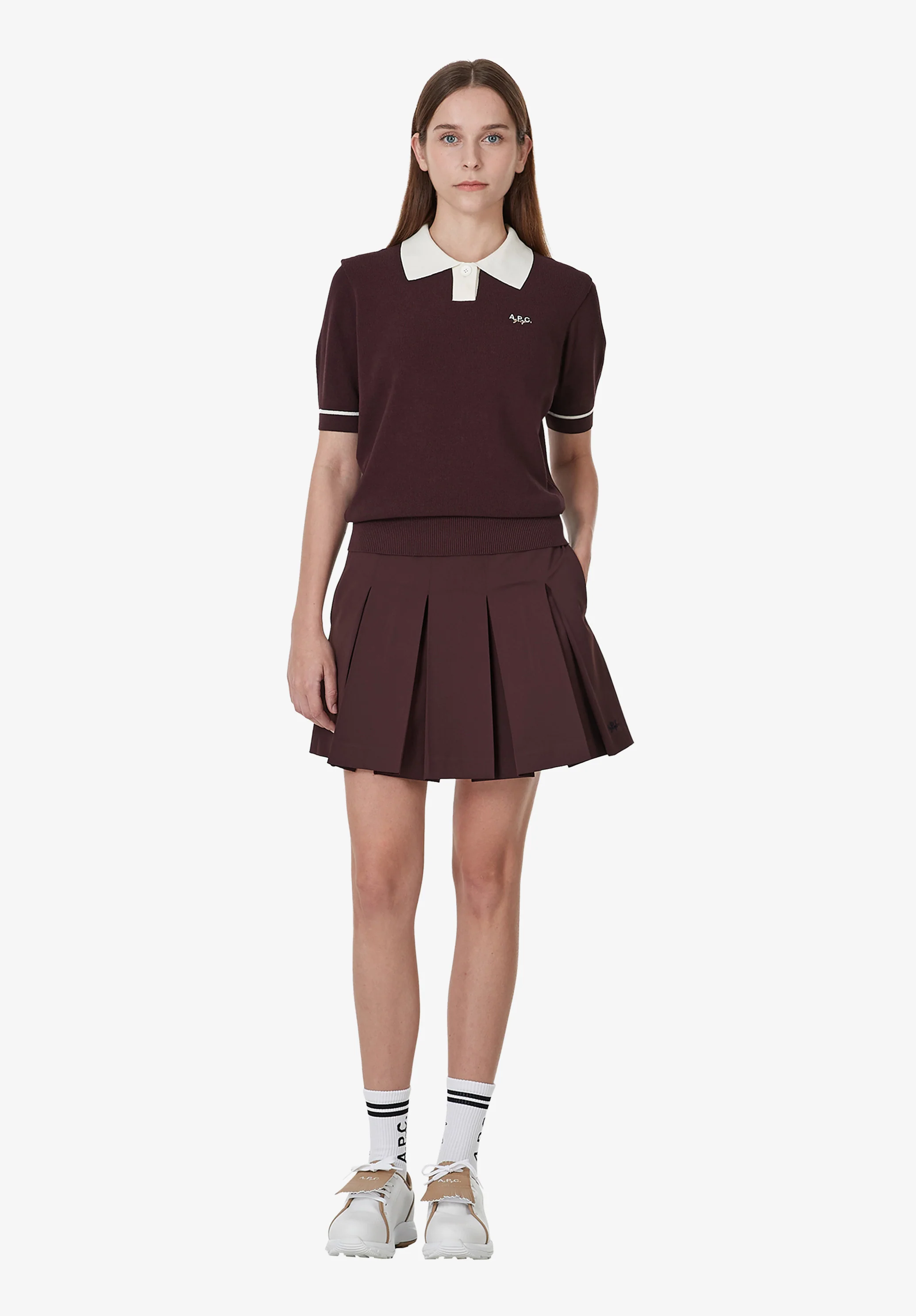 Polo à col contrasté